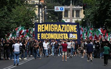 Demonstration «Remigration und Rückeroberung» in Rom