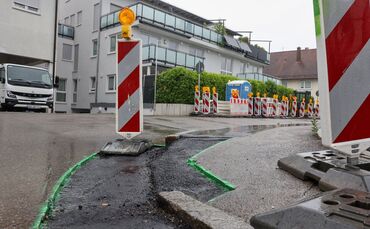 Aktuell läuft der Breitbandausbau in der Nikolaus-Lenau-Straße.