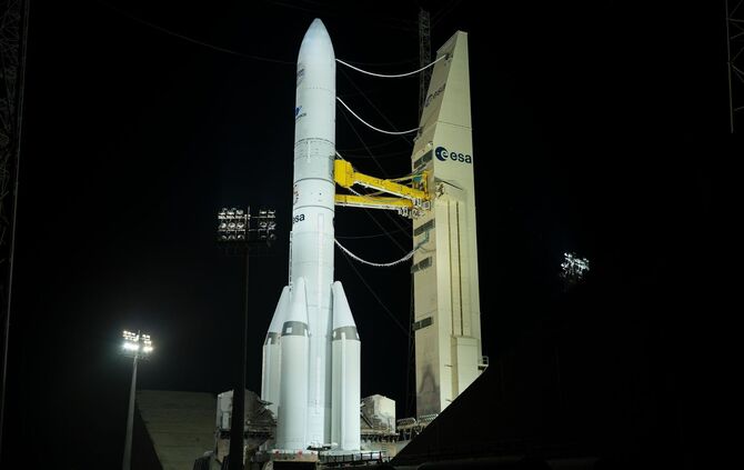 Ariane-6-Rakete mit neuen Boostern