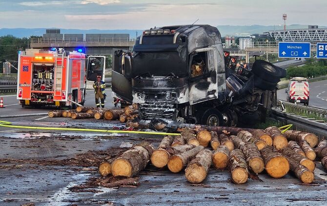 Lastwagen in Flammen