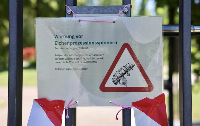 Hinweisschild beim Waldfriedhof im Schelmenholz.