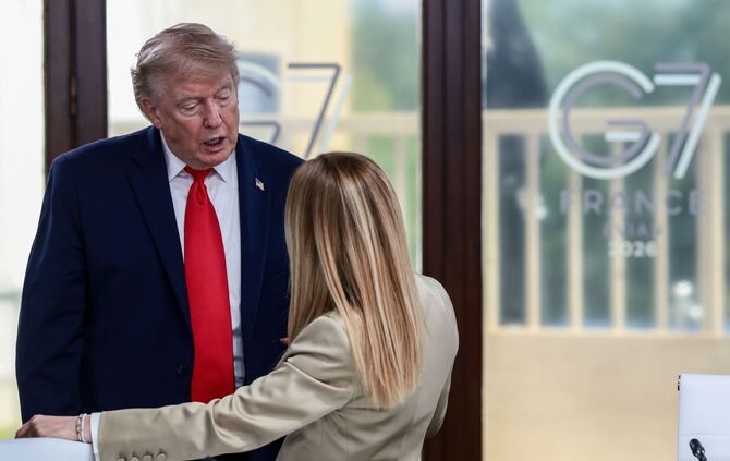 Donald Trump und Giorgia Meloni