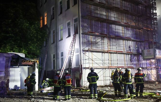 Brand in Hamburger Hotel