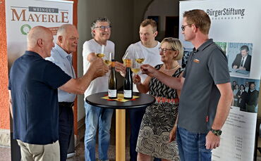 Manfred Schneider (Stiftungsrat), Carlo Fritz (Vorsitzender des Stiftungsrats), Andreas Schaffer und Benjamin Treiber (im Vorsta