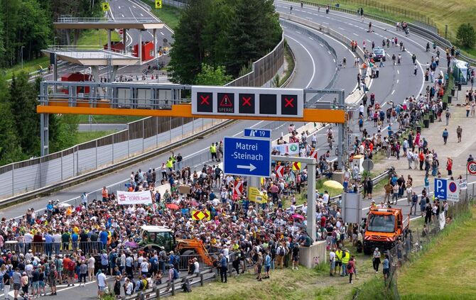 Demonstration Brennerautobahn