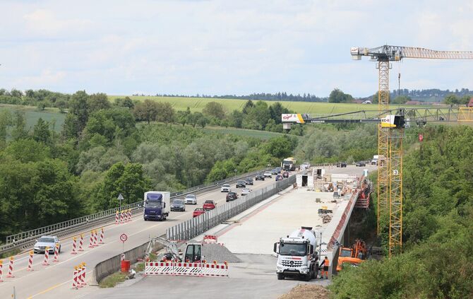 Die Murrtalbrücke (B14) am 19. Mai 2026.