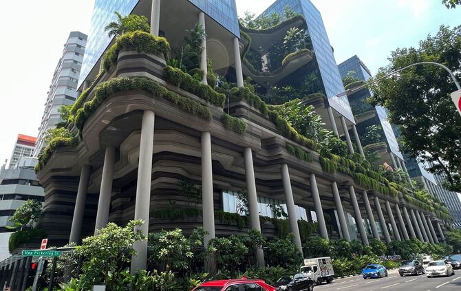 Vertikale Gärten in Singapur