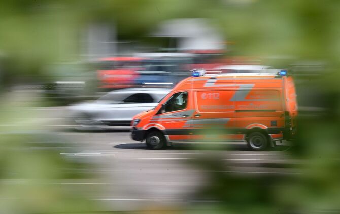Rettungskräft eim Einsatz