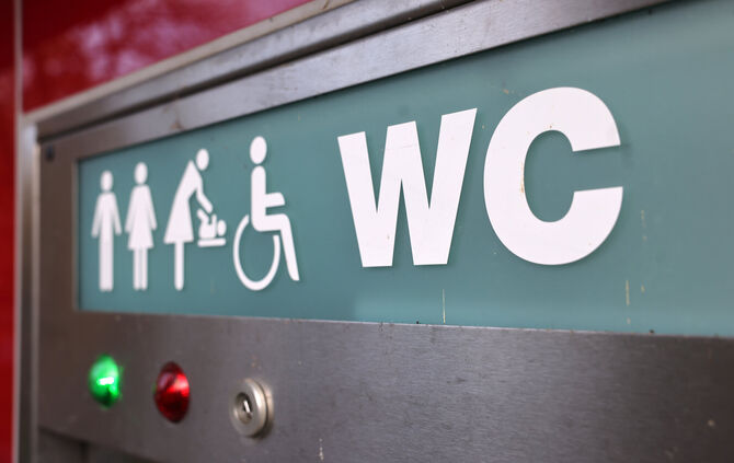 Eine öffentliche Toilette (Symbolfoto).