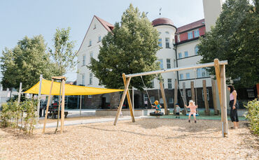 Auch in den Kindergärten, wie hier im Kinderhaus am Schlossgarten, fehlen Klimaanlagen.
