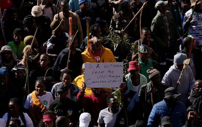 Proteste gegen die Einwanderungspolitik in Südafrika