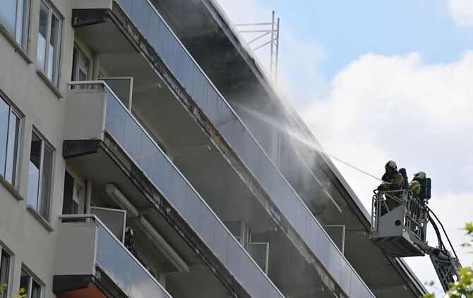 Wohnhaus-Brand in Belgien