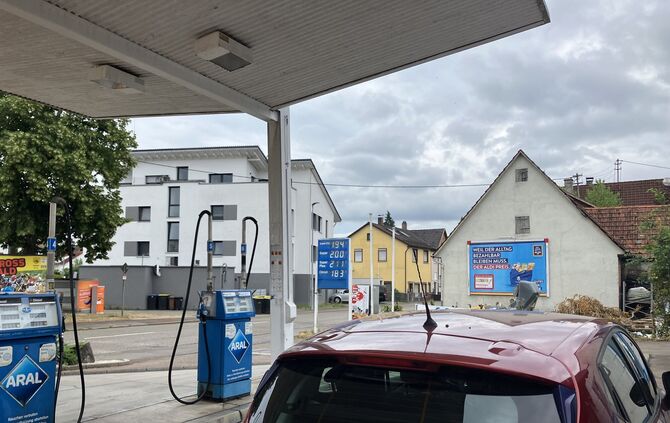 Die Aral-Tankstelle Wensky in Haubersbronn.