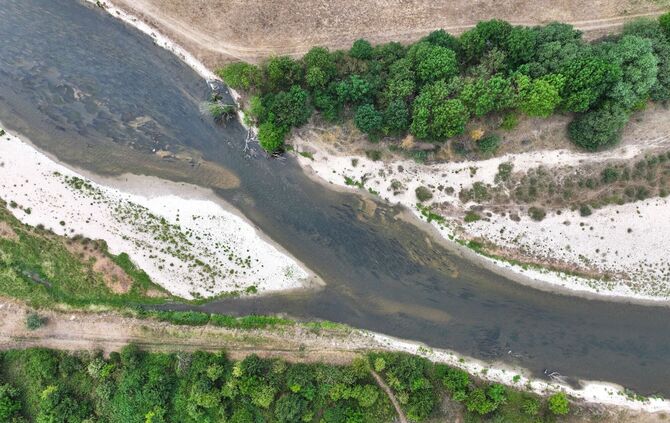 Niedrigwasser der Donau