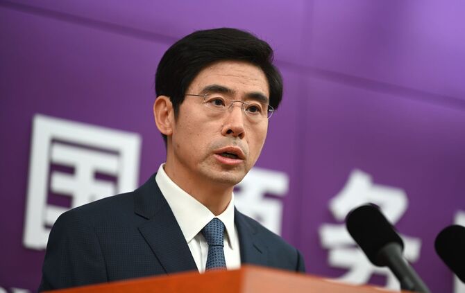Chinas Sprecher Yadong im Handelsministerium