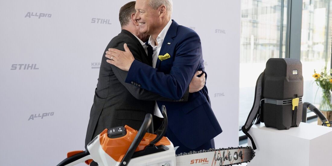 Können gut miteinander: Michael Traub (Stihl) und Hartmut Jenner (Kärcher).