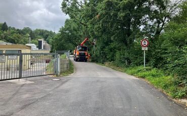 Arbeiten an der Rems auf Höhe der Kläranlage am Mittwoch, 1. Juli 2026.