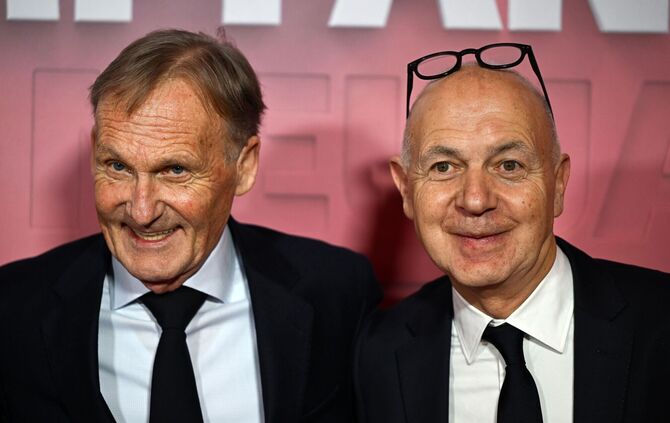 Hans-Joachim Watzke (l.) und Bernd Neuendorf (r.).