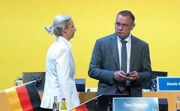 Für Alice Weidel lief die Wiederwahl zur Bundesvorsitzenden etwas besser als für den Co-Vorsitzenden, Tino Chrupalla.