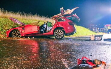 Schwerer Verkehrsunfall auf A8