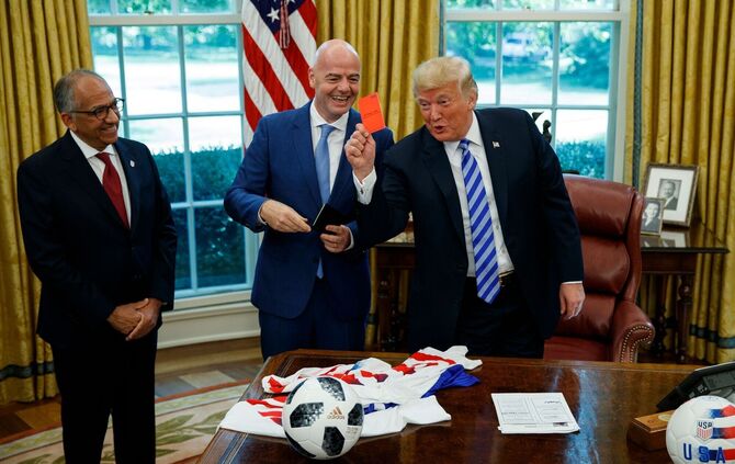 FIFA-Präsident Infantino bei US-Präsident Trump