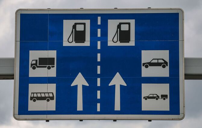 Tankstelle an der Autobahn
