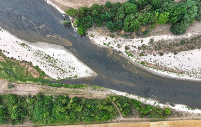 Niedrigwasser der Donau
