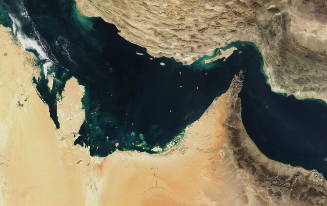 Satellitenaufnahme des Persischen Golfs