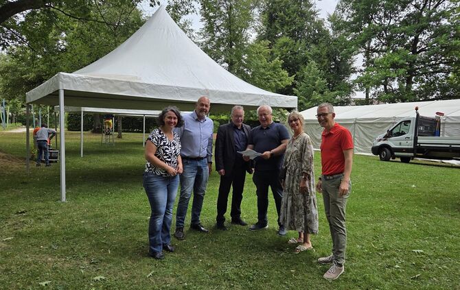 Freuen sich auf den Sommerempfang: Nicole Müller (HGV), Christian Butschkau (HGV), Karl-Thomas Starke (Wirtschaftsforum), Uwe Le