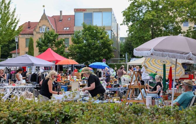 Der Flohmarkt im Schlosspark im vergangenen Jahr. (Archivfoto)