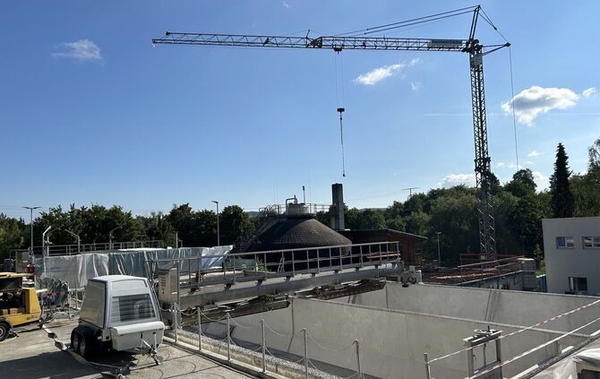 In der Kläranlage Krättenbach laufen weiterhin Umbauarbeiten.