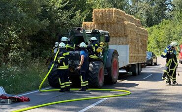Die Feuerwehrleute aus Allmersbach im Einsatz.