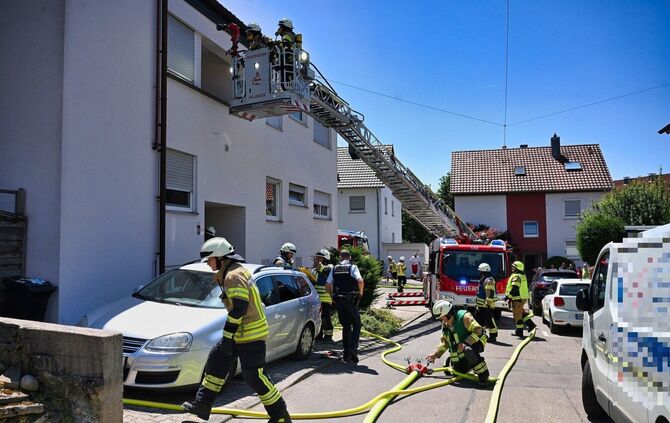 Einsatz der Feuerwehr Fellbach in Oeffingen am Freitag.