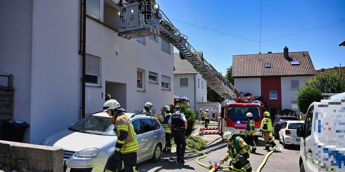 Einsatz der Feuerwehr Fellbach in Oeffingen am Freitag.