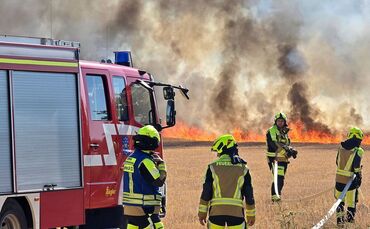 Flächenbrand bei Karlsruhe