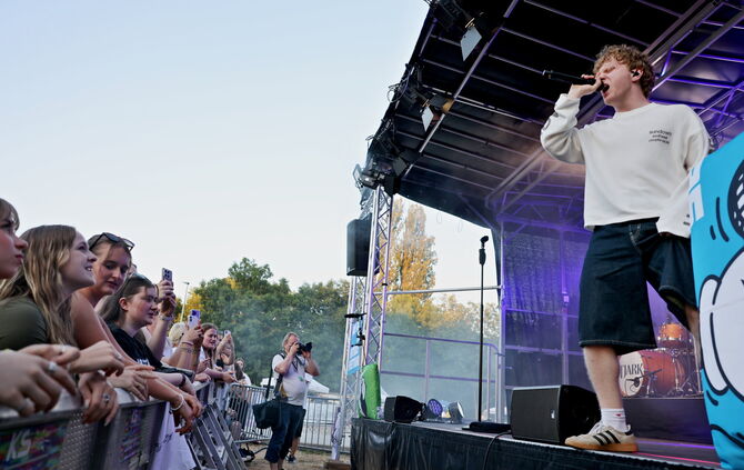 Tjarks Auftritt beim "We are the future"-Festival in Waiblingen.