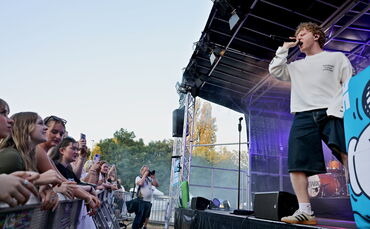 Tjarks Auftritt beim "We are the future"-Festival in Waiblingen.