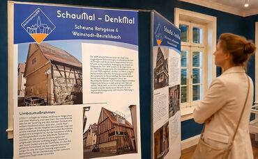 Blick in die Sonderausstellung „SchauMal – DenkMal“ im Württemberg-Haus Beutelsbach.