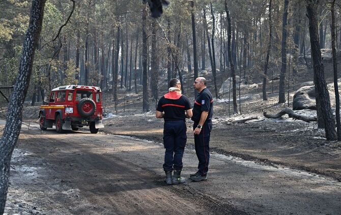 Waldbrand bei Paris