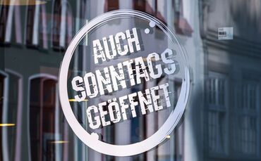Öffnungszeiten für Geschäfte