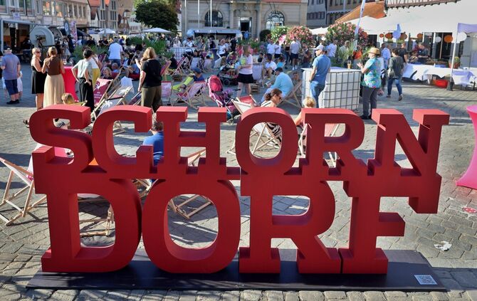 Schorndorf-Sign - zum Glück nicht so teuer wie der 470.000-Euro-Schriftzug, über den die Stuttgarter streiten?