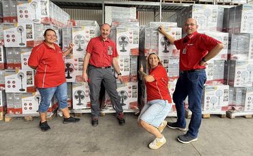 Dem Toom-Markt in Schorndorf ist es über Umwege gelungen, zwei volle Lastwagen mit Ventilatoren zu ordern.