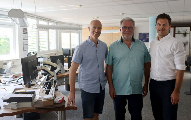 Die neue Generation übernimmt (v.l.n.r.): Timo Stubenrauch, Klaus Semmelmann und Julian Hubl.