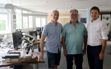 Die neue Generation übernimmt (v.l.n.r.): Timo Stubenrauch, Klaus Semmelmann und Julian Hubl.