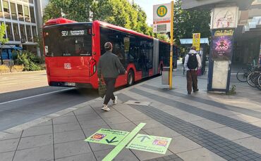 Die SEV-Haltestelle Schwabstraße in Stuttgart-West. In diesem Jahr dauert die Stammstreckensperrung acht Wochen.