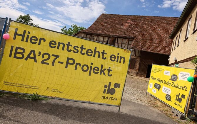 Was passiert hinter den gelben Plakaten? Wie ist der Stand der Dinge beim Schorndorfer IBA-Projekt "Leben in der Vorstadt"?