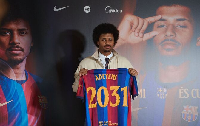 Vorstellung von Karim Adeyemi beim FC Barcelona