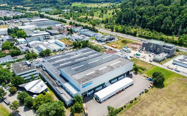 Luftbild Gewerbegebiet Benzstr. & Oskar-Frech-Platz Plüderhausen, 17.07.2026.