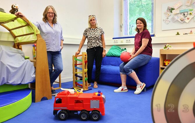 Annette Kroniger-Angene, Angela Eckardt und Antje Schlesinger (von links) möchten gerne als Team weiterhin einen Minikindi organ