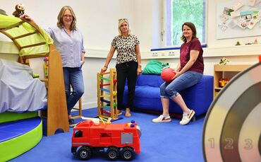 Annette Kroniger-Angene, Angela Eckardt und Antje Schlesinger (von links) möchten gerne als Team weiterhin einen Minikindi organ